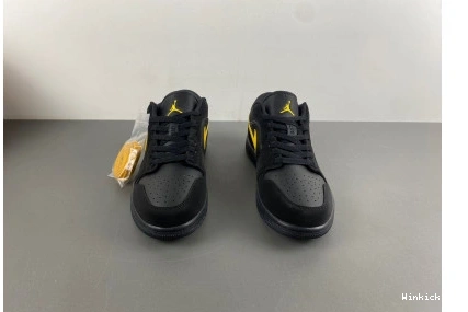 University Jordan Air 1 Gold' 'Black Low 0811